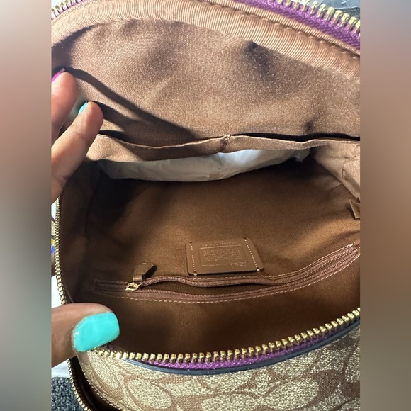 Coach Bundle Disney X Villains Backpack &  Wristlet Signature Canvas w/Patches, - Picture 4 of 12